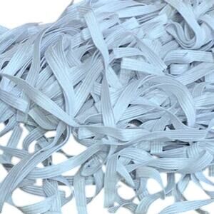 New Pellon Made in the USA White Knit 1/4" Face Mask Elastic Lot of 7" Strips